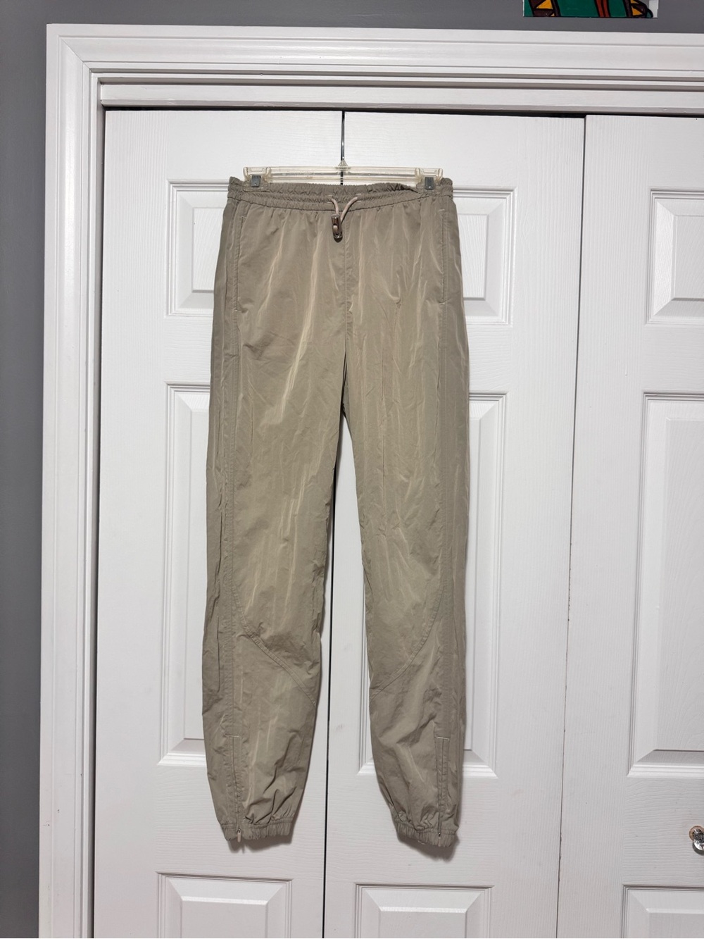 Lululemon Womens Casual Elastic-Waist Beige Track Pants 2